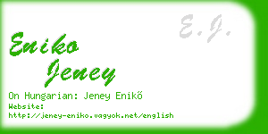eniko jeney business card